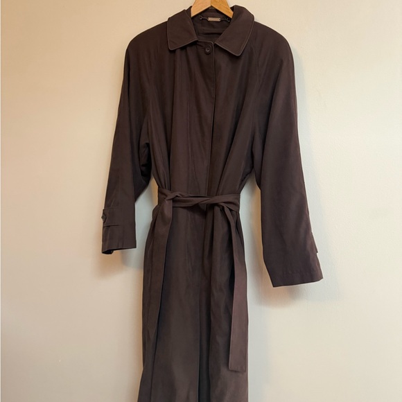 Vintage London Fog Chocolate Brown Trench Coat with Removable Wool Lining - Picture 1 of 6